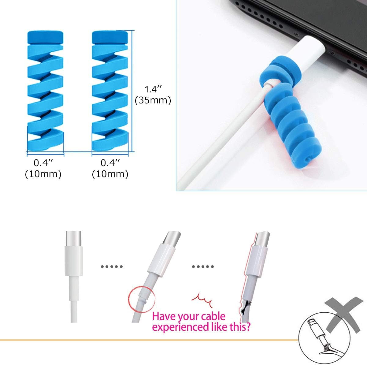 USB C Dust Plugs Charging Port Cover Caps, 2 PCS (Red)