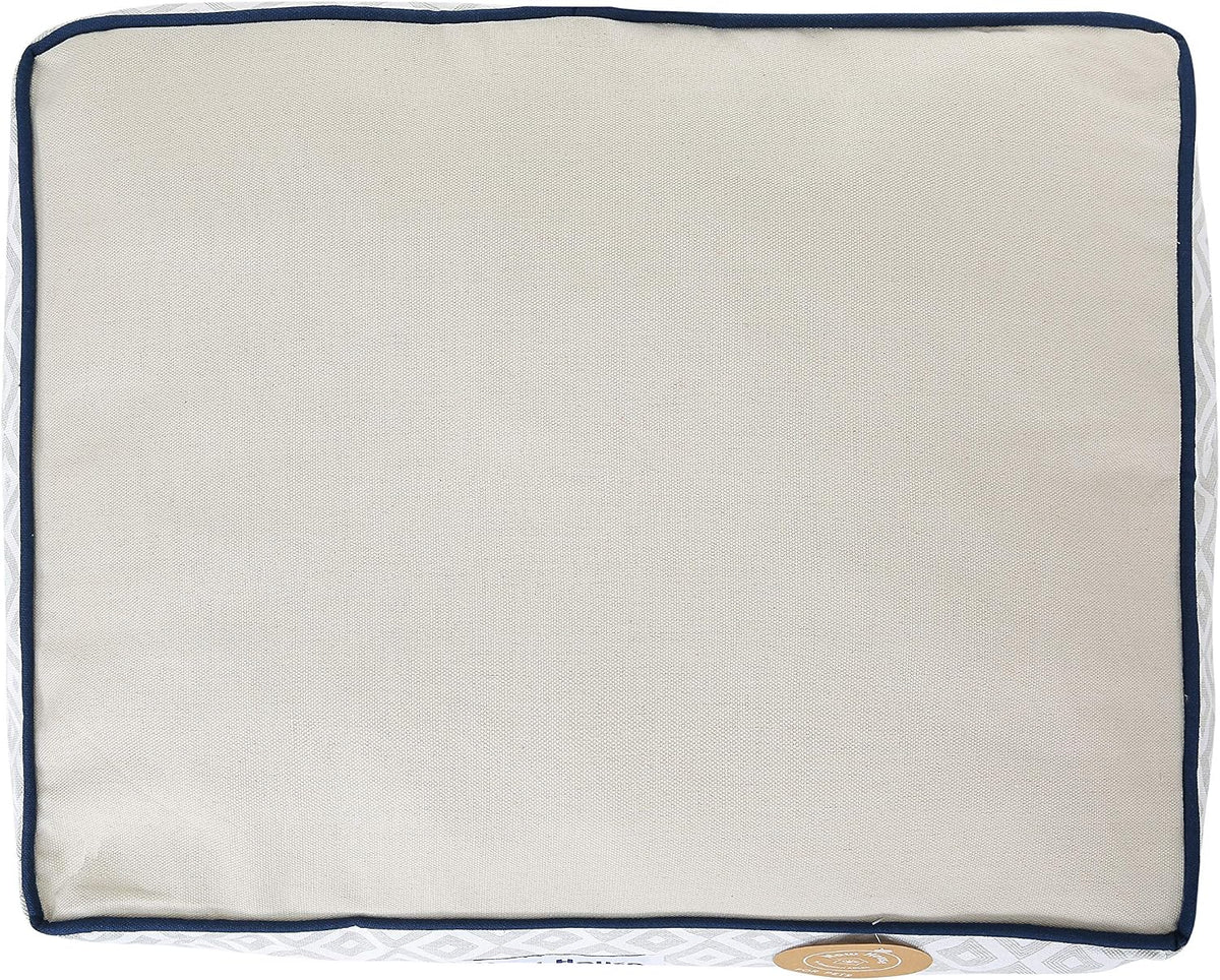 Jonathan Adler Now House for Pets Grey Diamond Cushion Dog Bed, Small Dog Bed, Machine Washable, Cotton/Poly Blend, 17X22X5 Inches