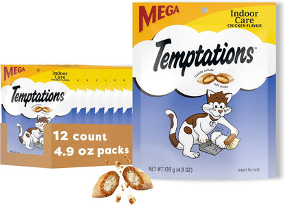 Indoor Care Crunchy Cat Treats, Chicken, 4.9 Oz, 10 Pack