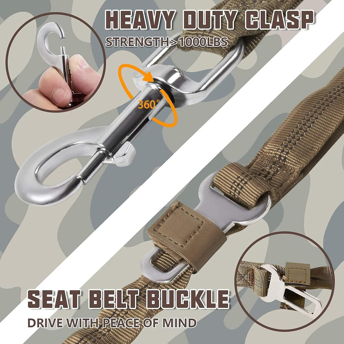 Bungee Dog Leash for Large Dogs, No Pull for Shock Absorption