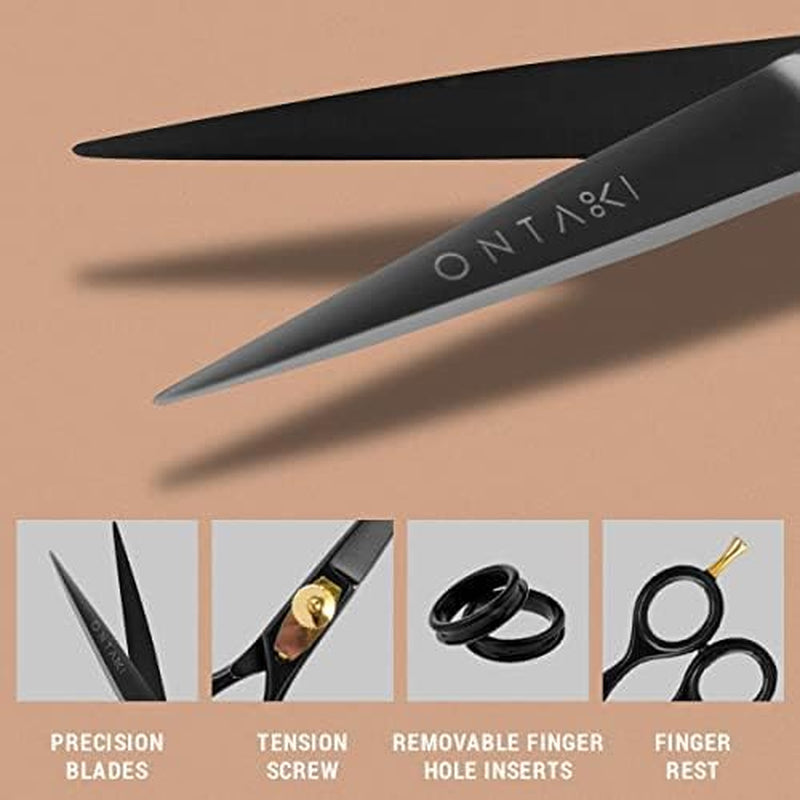Beard & Mustache Scissors & Combs - 5.5" Japanese Steel, Black