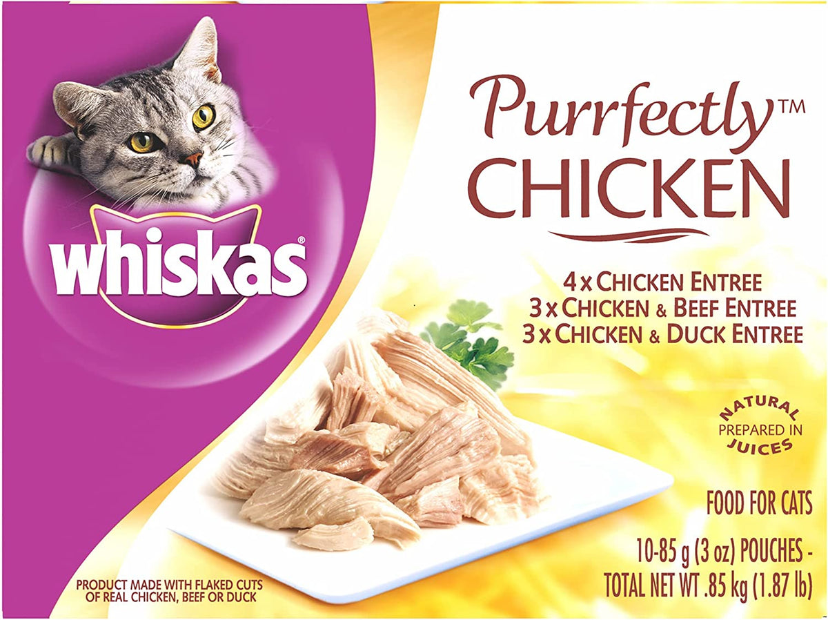 Purrfectly Chicken Wet Cat Food, Variety Pack, 10 Count, 4 Pack