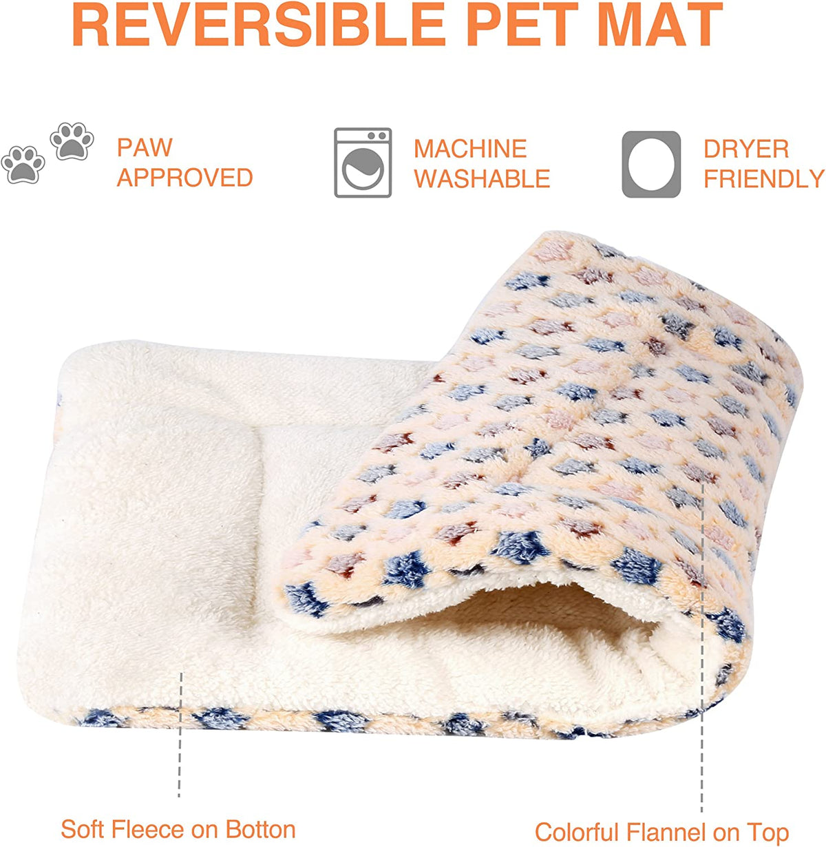 Dog Crate Pad Bed Ultra Soft Pet Mat Star Print Brown 23 X18 Inch