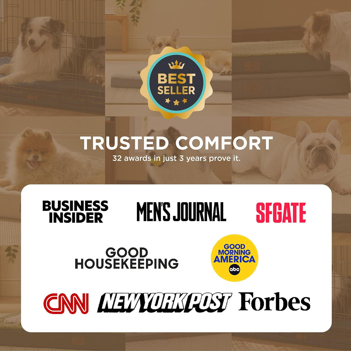Washable Dog Bed Medium Size Dog with Comfy Sherpa, 30X20In Grey