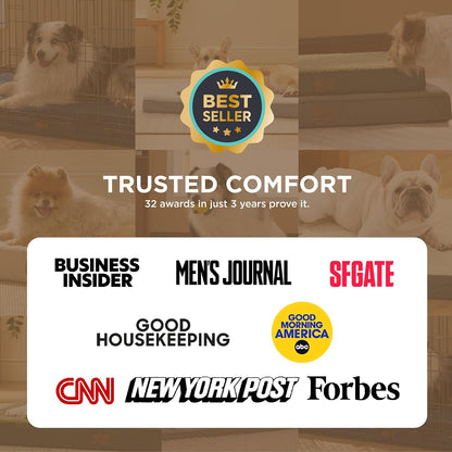 Washable Dog Bed Medium Size Dog with Comfy Sherpa, 30X20In Grey