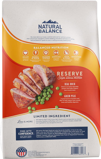 Limited Ingredient Cat Food, Duck & Green Pea, 10 Lb
