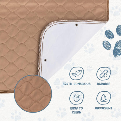 Washable Pee Pads for Dogs - Waterproof Reusable, 47 X 47 In