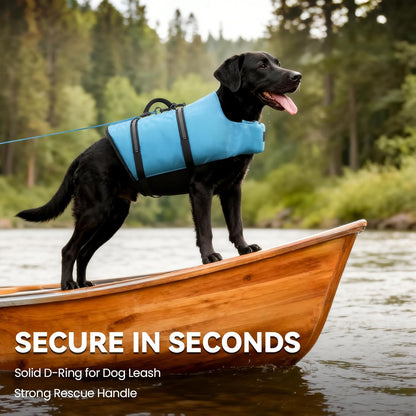 Dog Life Vest Rip Stop Dog Swim Vest, M, Blue