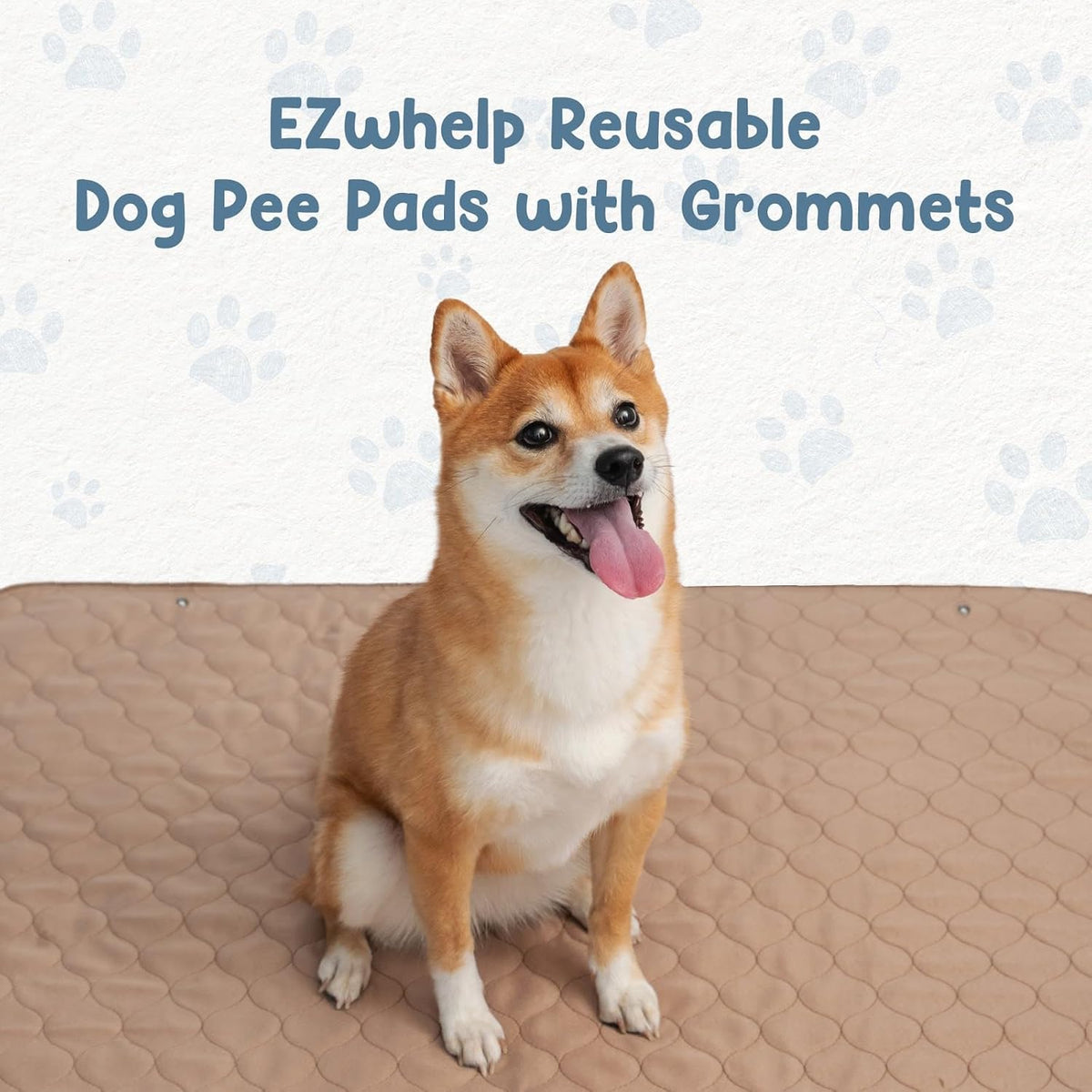 Washable Pee Pads for Dogs - Waterproof Reusable, 47 X 47 In