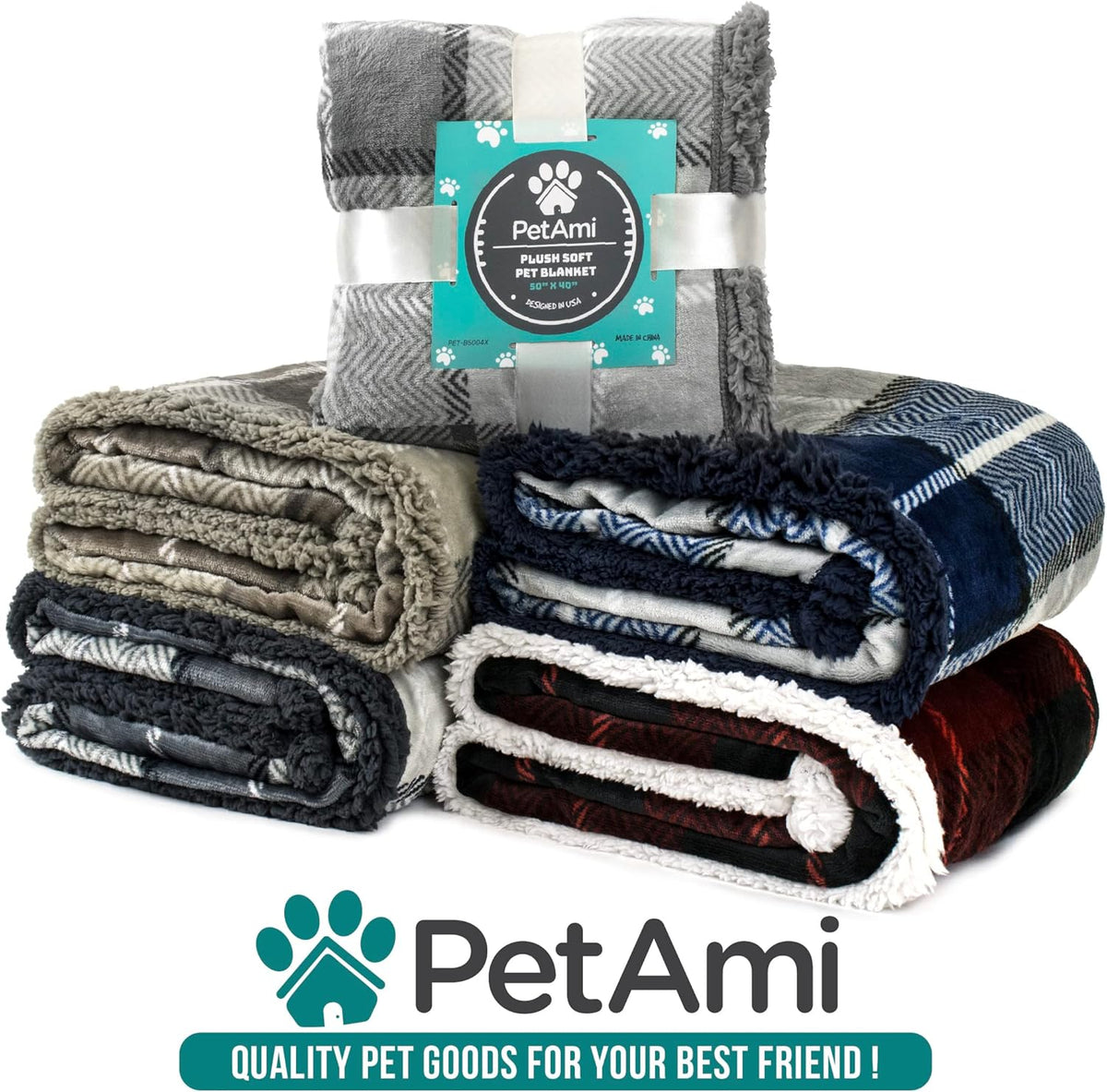 Dog Blanket for Medium Small Pet Cat Puppy Kitten, 60X40 Checker Red