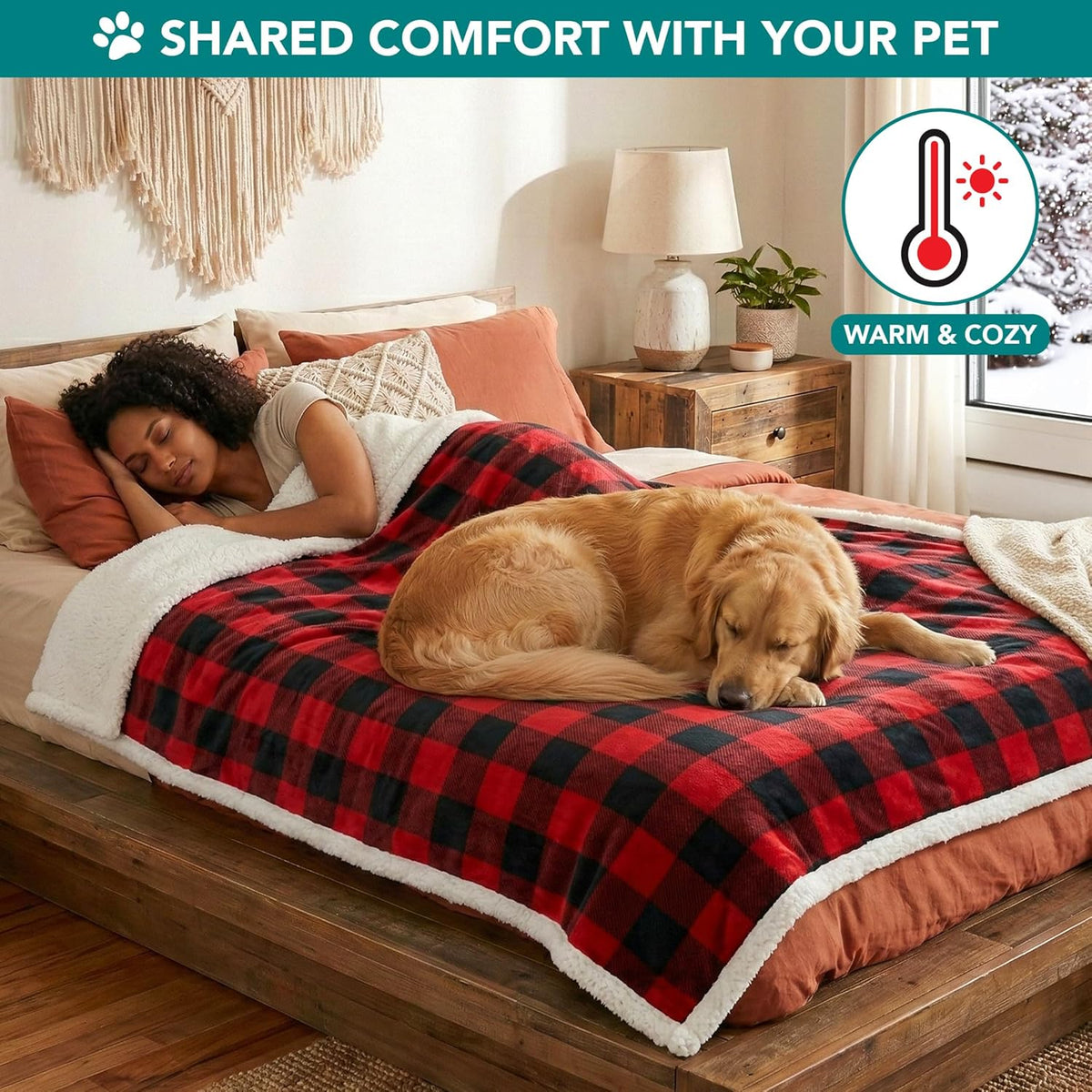 Dog Blanket for Medium Small Pet Cat Puppy Kitten, 60X40 Checker Red
