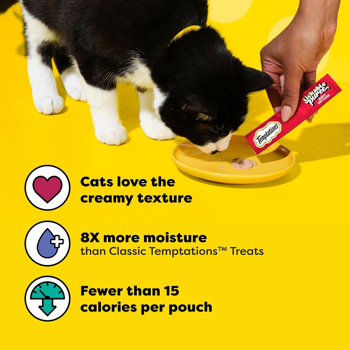 Creamy Puree Lickable Cat Treats, Beef Liver & Cheese, 24 Count