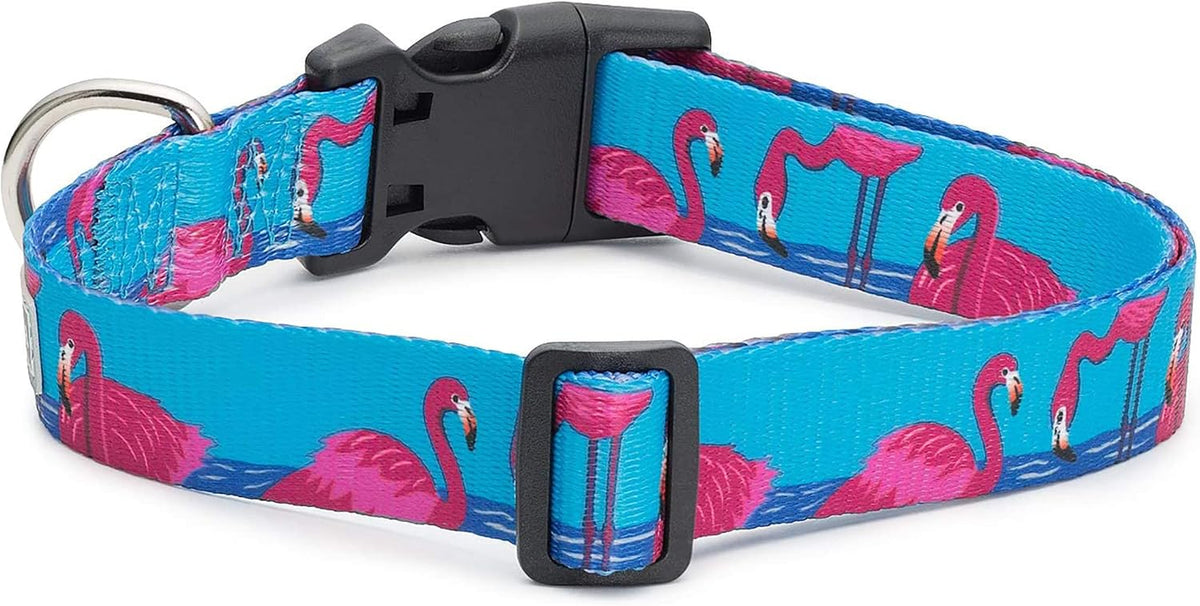 Animal Bug Themed Dog Collar (Flamingo, Medium)