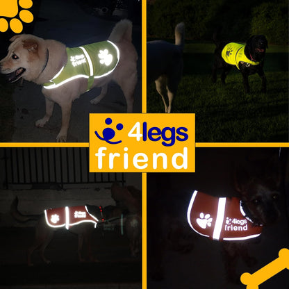 Reflective Dog Vest. Hi-Visibility, Oxford 300D Waterproof Blaze Orange Dog Vest Helps Protect Your Best Friend. Safeguard Your PUP from Motorists & Hunting Accidents, on or off Leash
