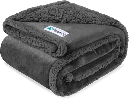 Waterproof Dog Blanket for Large Dog Pet, 90X90 Queen, Dark Grey