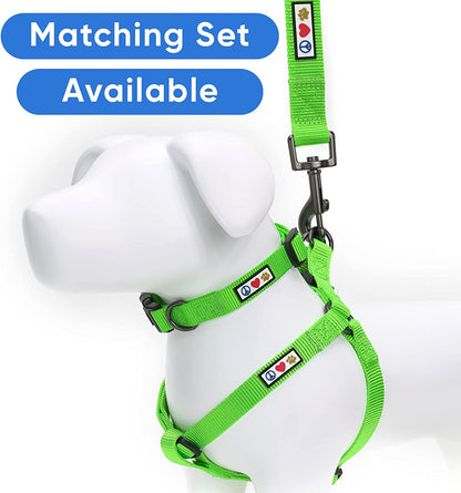 Solid 6 Ft Green Dog Leash XS/S Custom Name and Phone Embroidery Strong Nylon Leash for Small Breeds