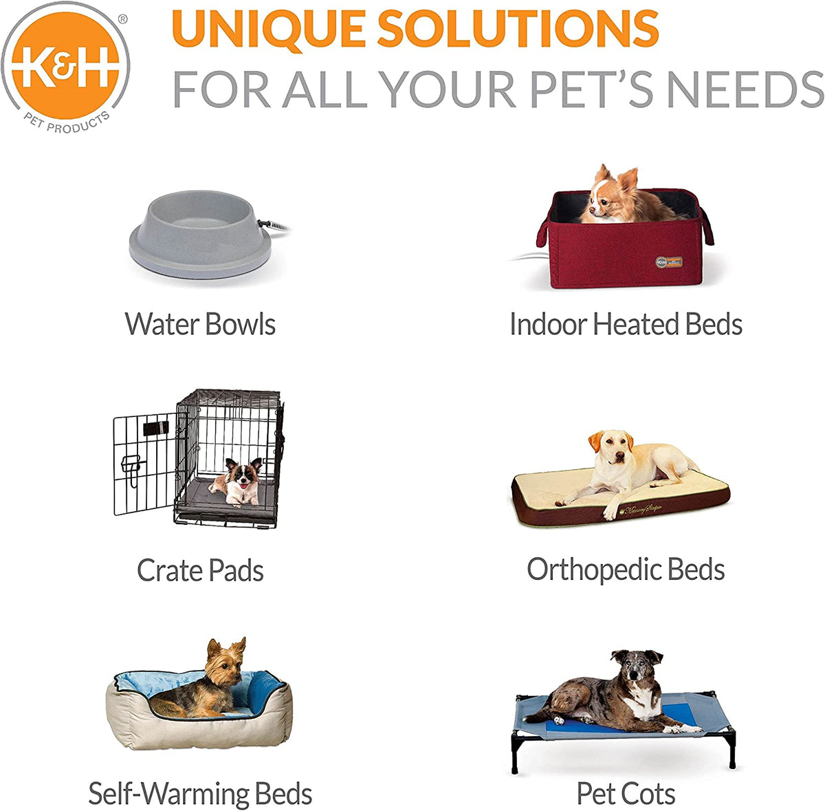 K&H Outdoor Elevated Dog Bed for Large & Extra-Large Pets, Gray, XL 50X32In