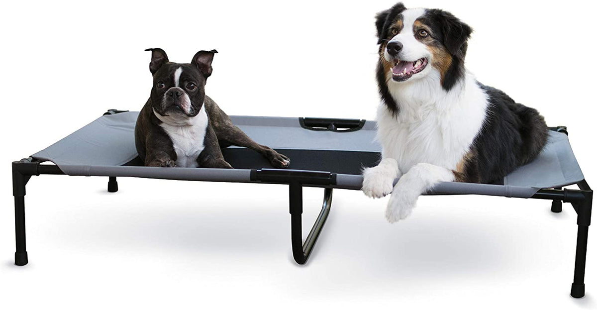 K&H Outdoor Elevated Dog Bed for Large & Extra-Large Pets, Gray, XL 50X32In