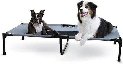 K&H Outdoor Elevated Dog Bed for Large & Extra-Large Pets, Gray, XL 50X32In