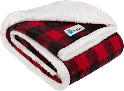 Dog Blanket for Medium Small Pet Cat Puppy Kitten, 60X40 Checker Red