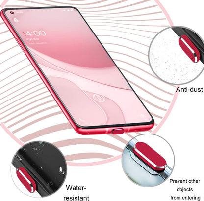 USB C Dust Plugs Charging Port Cover Caps, 2 PCS (Red)