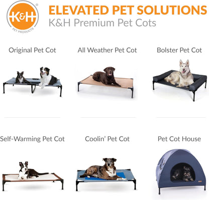 K&H Outdoor Elevated Dog Bed for Large & X-Large Pets, Chocolate, 50X32In